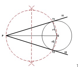 RECTAS TANGENTES A UNA CIRCUNFERENCIA DESDE UN PUNTO EXTERIOR P