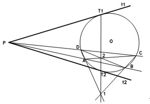 RECTAS TANGENTES A UNA CIRCUNFERENCIA DESDE UN PUNTO EXTERIOR P