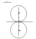 CIRCUNFERENCIAS TANGENTES A UNA RECTA r EN UN PUNTO T DE ELLA, CONOCIDO EL
RADIO r DE LAS SOLUCIONES