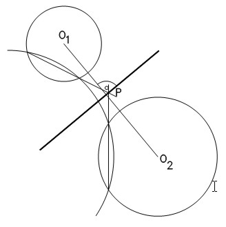 EJE RADICAL DE DOS CIRCUNFERENCIAS EXTERIORES